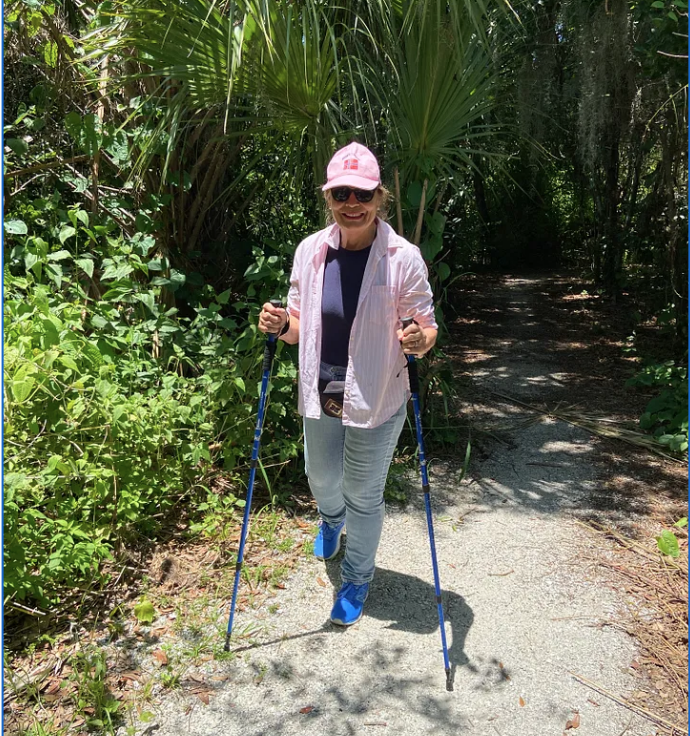 Annelie on a nature walk.